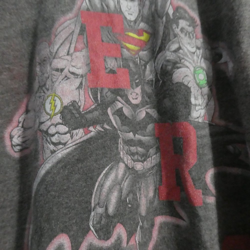 JUSTICE LEAGUE medium grey short sleeve graphic T-Shirt, Heros print / design